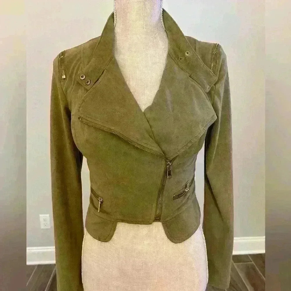 Privy Olive Velvet Jacket - Picture 6 of 10